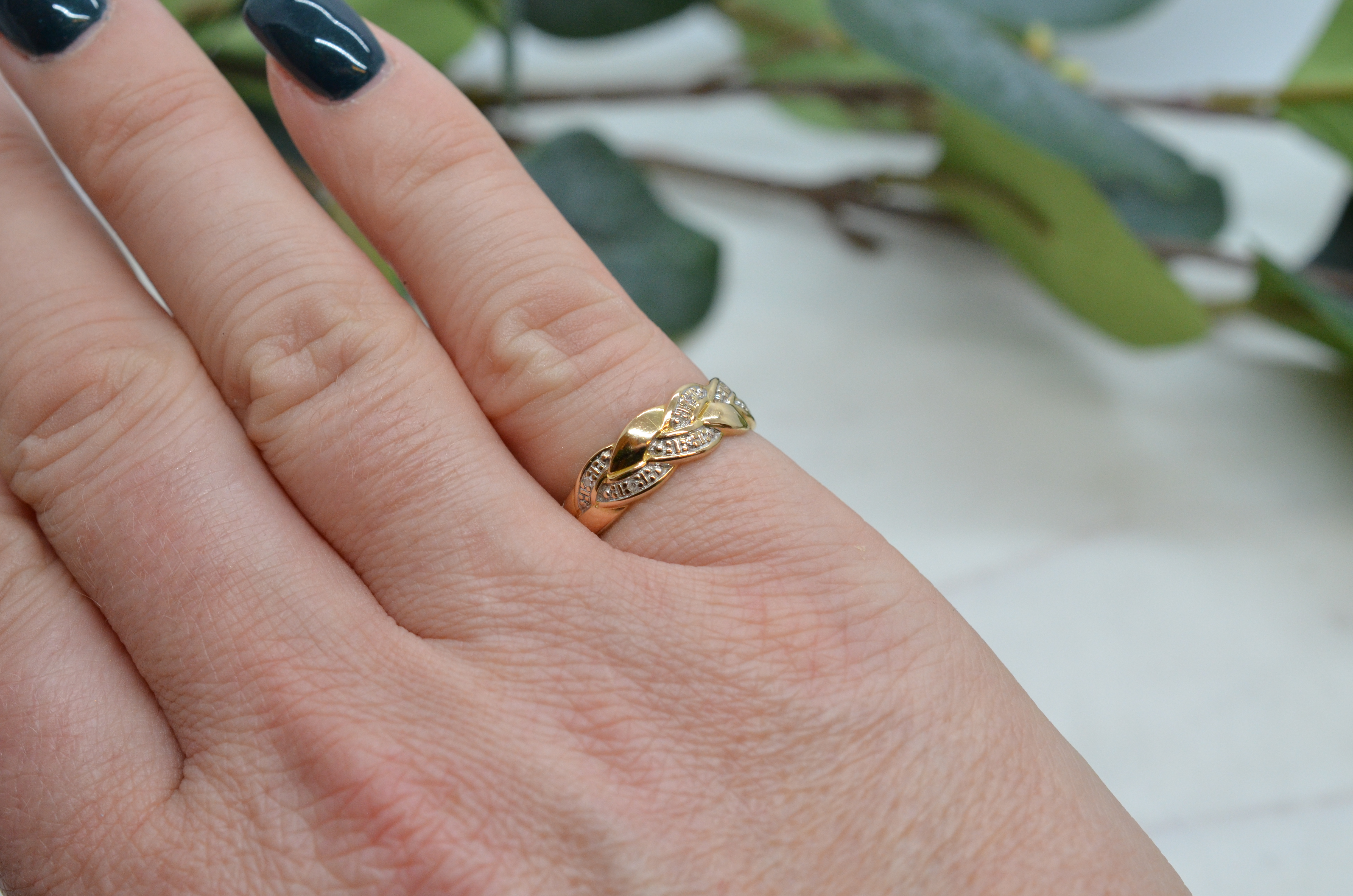 Second Hand 18k ring with diamonds - 5