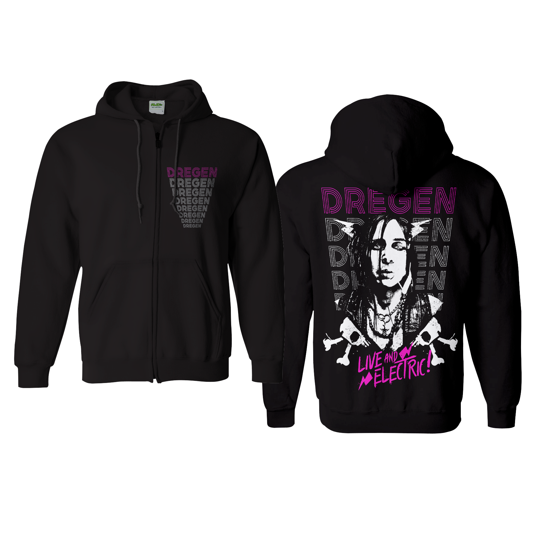 DREGEN - ZIP-HOOD, LIVE AND ELECTRIC