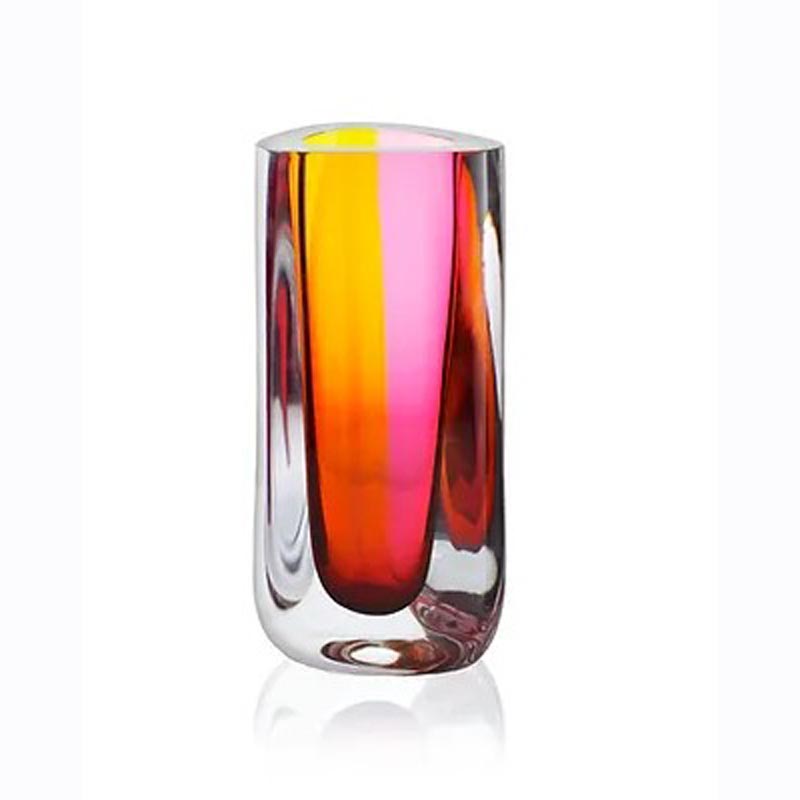 Refractio H 19,5 cm jarrón rosa ámbar - 2