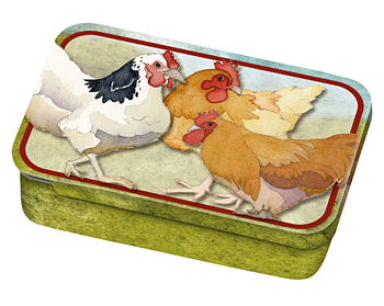 Pocket Tin 4x6 cm  Chicken