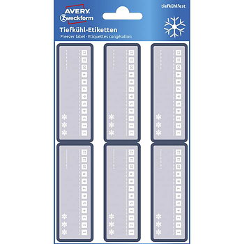 Frysetiket 26x73mm grå 24/fp