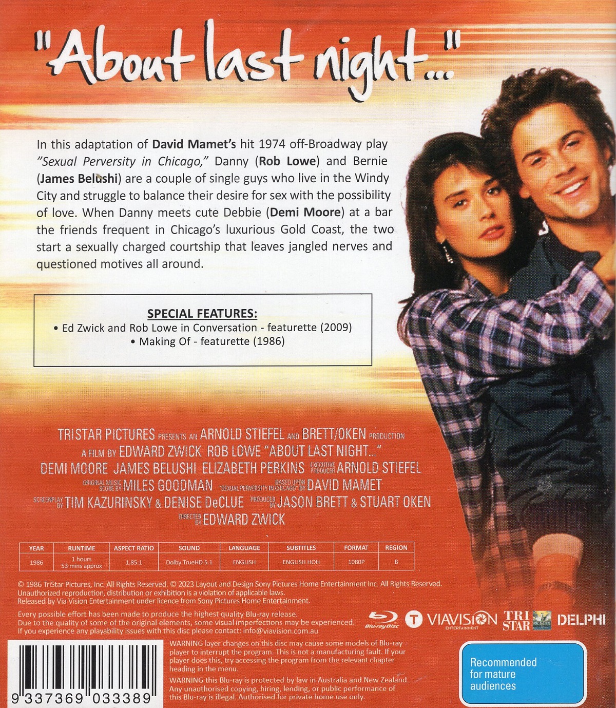 About Last Night... (ej svensk text) (Blu-ray) - 2