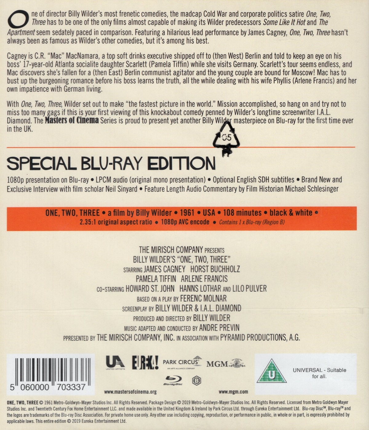 One, Two, Three (ej svensk text) (Blu-ray) - 2