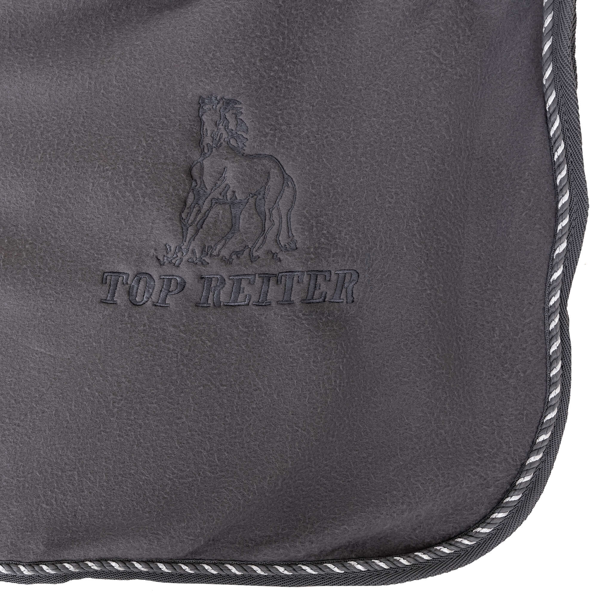 Top Reiter Fleecetäcke "SOFT LINE", grå/grön, 125cm - 6
