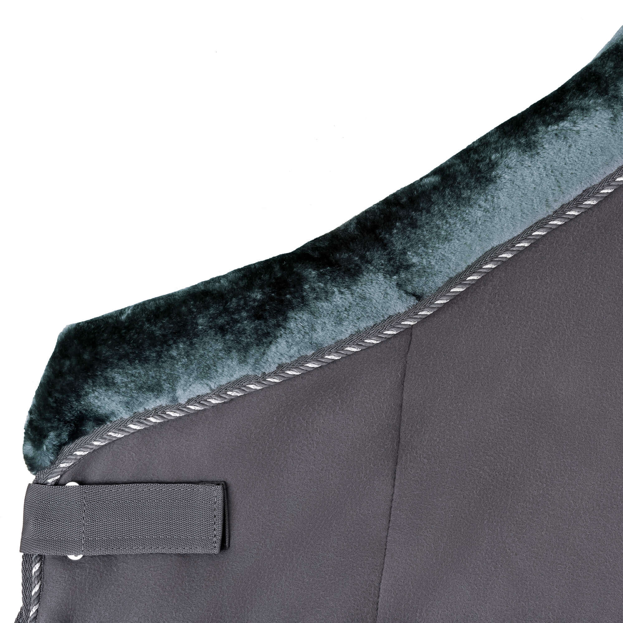 Top Reiter Fleecetäcke "SOFT LINE", grå/grön, 125cm - 7