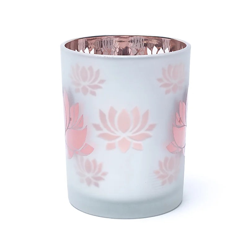 Ljuslykta frostad/metallic Lotus  - 2