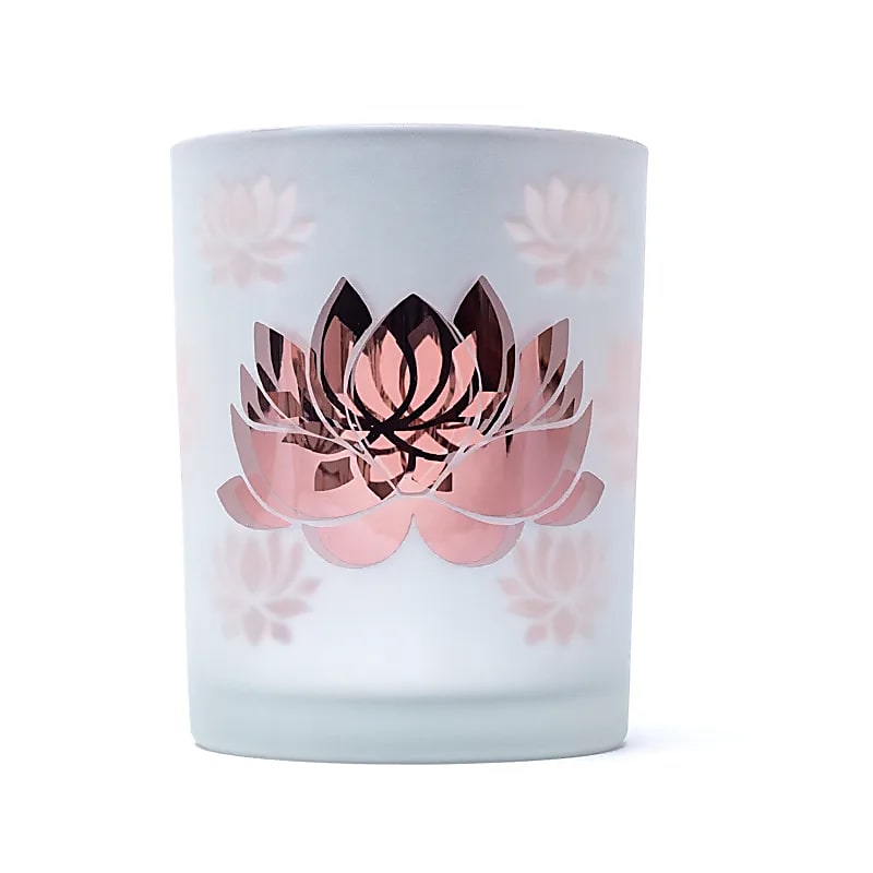 Ljuslykta frostad/metallic Lotus  - 3