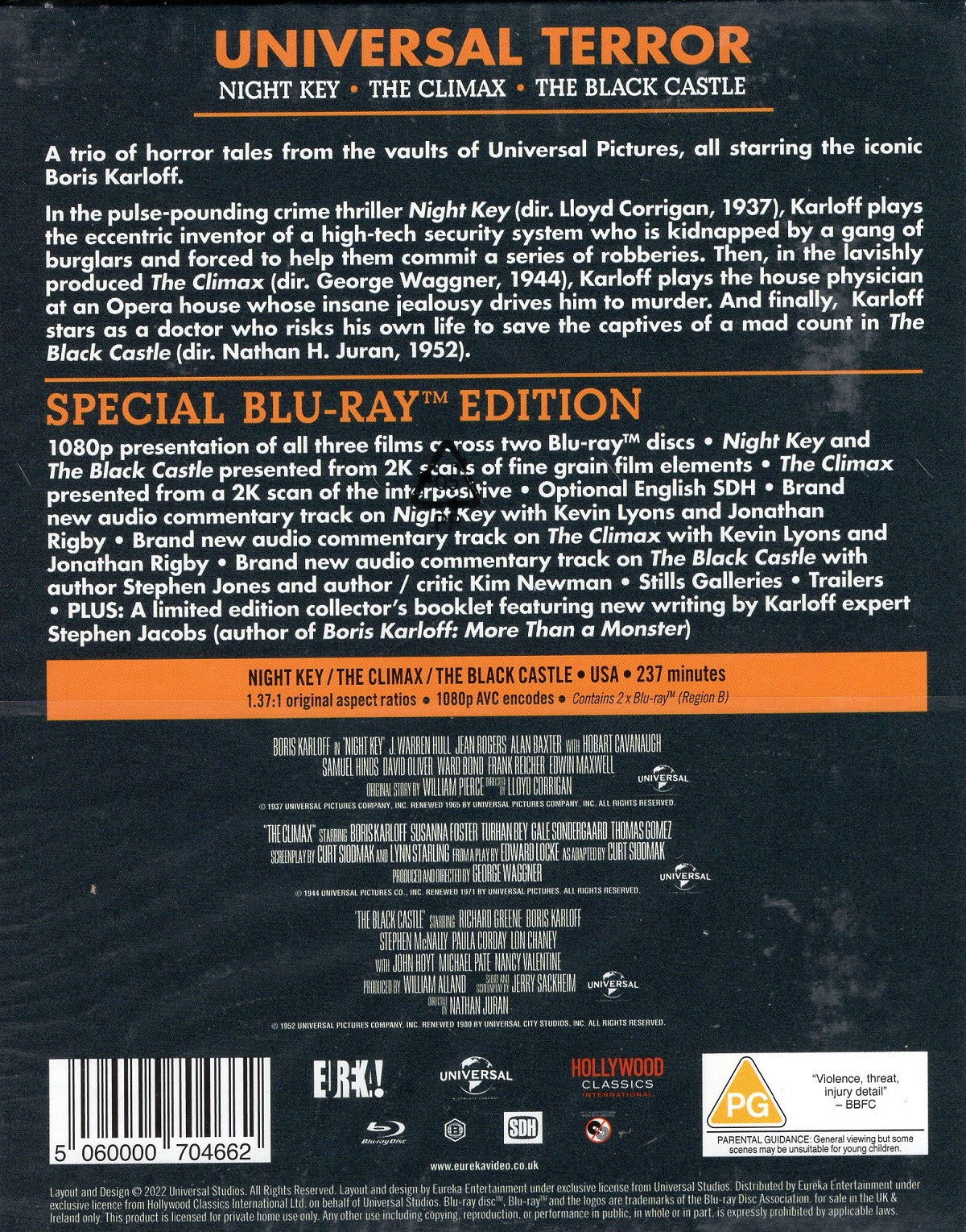 Universal Terror (Night Key / The Climax / The Black Castle) (Limited Edition) (ej svensk text) (Blu-ray) - 2
