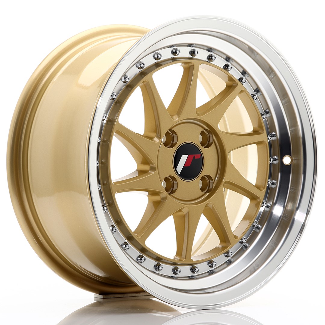 16" JR Wheels JR26 - Gold Machined Lip