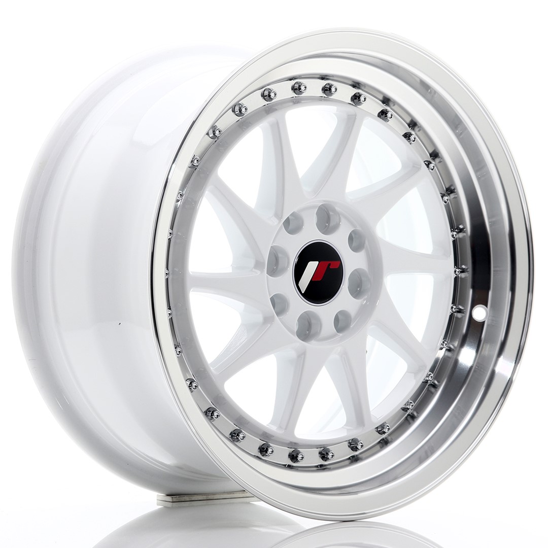 16" JR Wheels JR26 - White Machined Lip