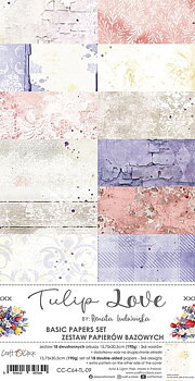 Craft O' Clock 15.75x30.5 cm Basic of paper set -Tulip Love 