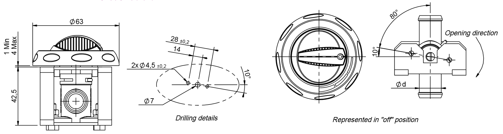 Mässingventil Vatten med Vred – 13mm (1/2″) - 2