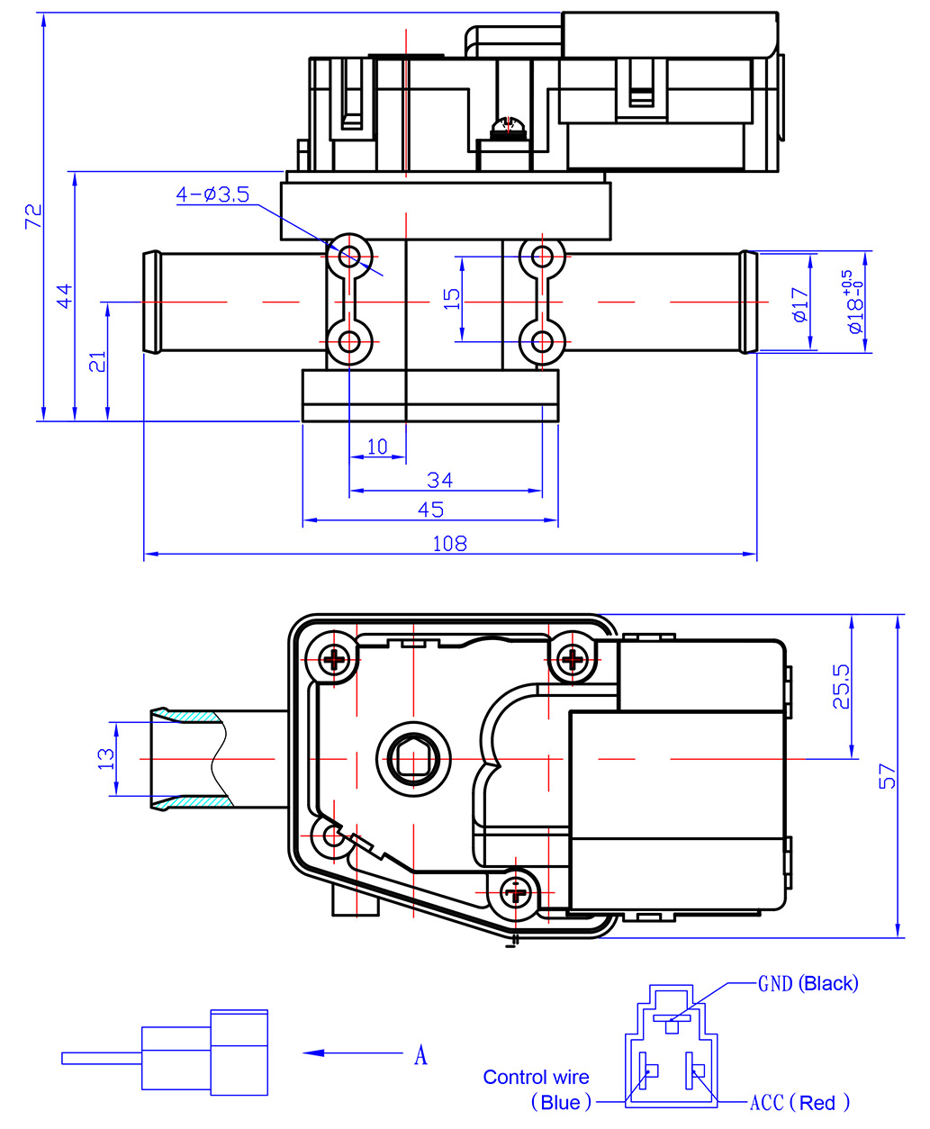 ON/OFF Elektrisk Vattenventil (Värme) 12/24V – 16mm (5/8″) - 5