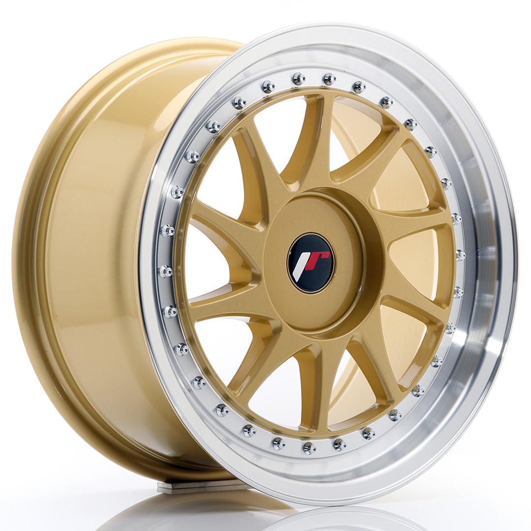 17" JR Wheels JR26 - Gold Machined Lip