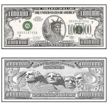 Dollarsedel, 1 miljon