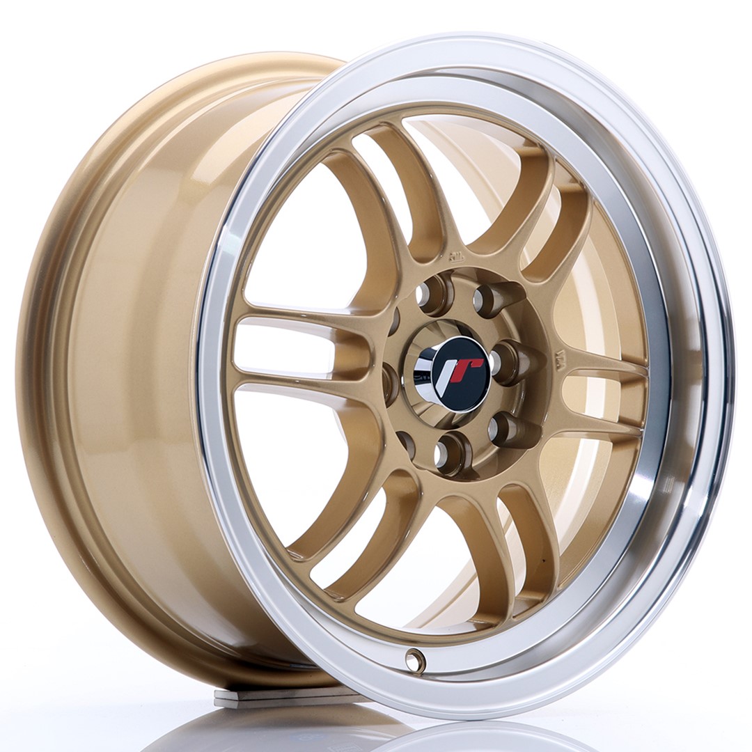 15" JR Wheels JR7 - Gold Machined Lip
