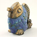 Willi Fischer (1960s) Blue Fish with Joyous Expression 14 cm (2)