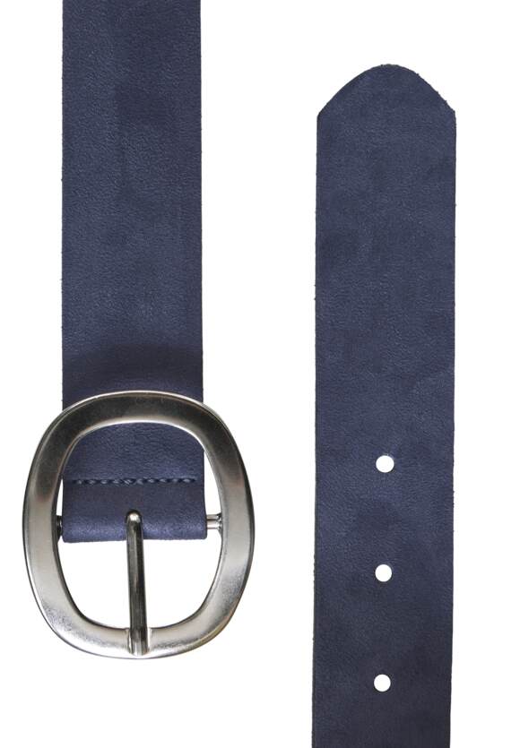 Faux Suede Belt - Mid Blue - Cecil - 3