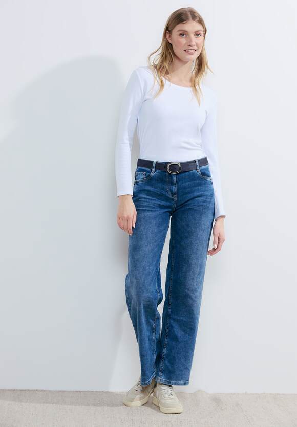 Faux Suede Belt - Mid Blue - Cecil