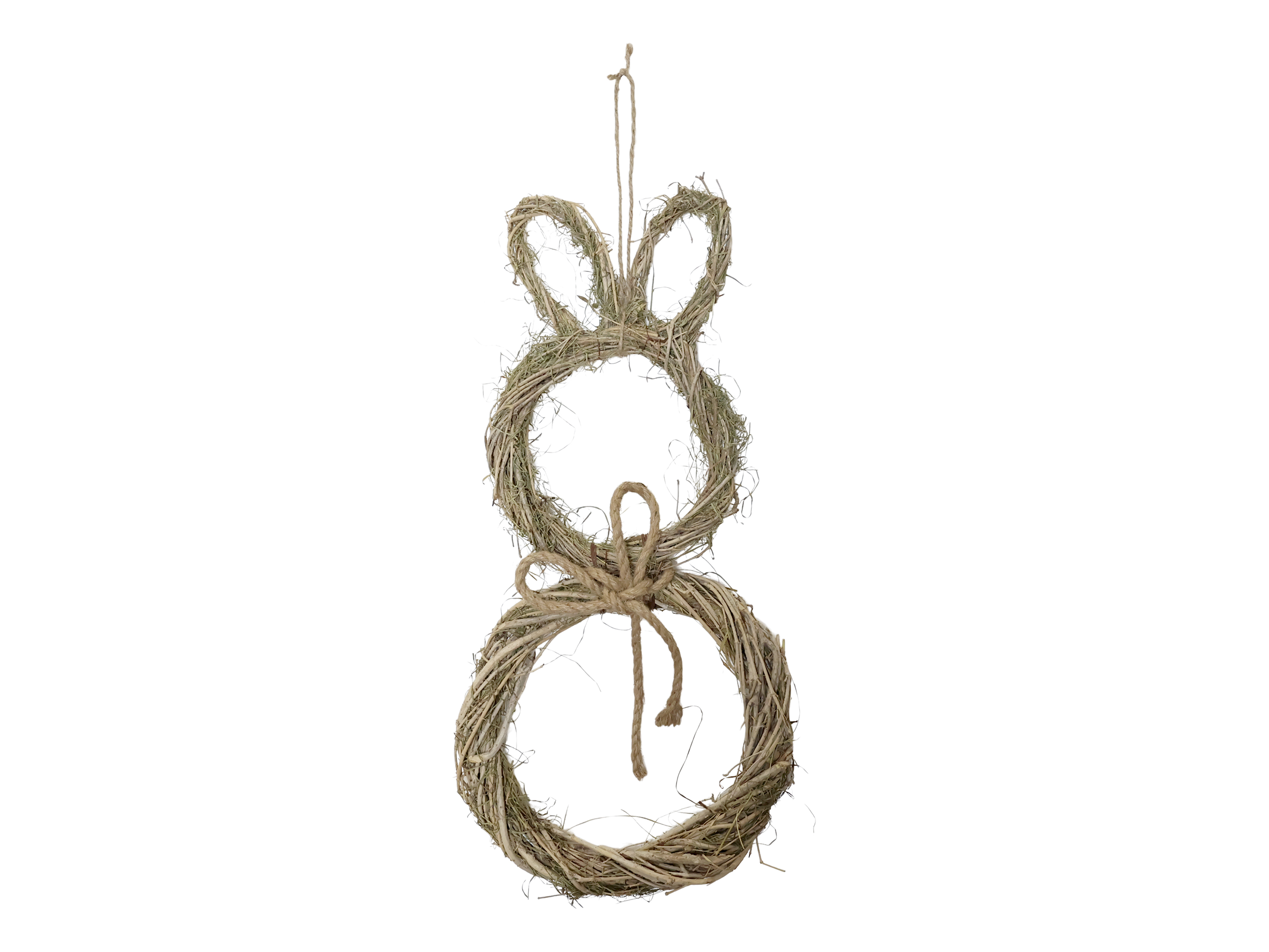 Wreath Rabbit Braided - Natural - 64x29 cm - 3