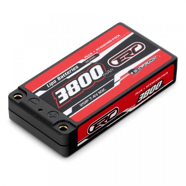 SUNPADOW Li-Po Batteri 2S 7,4V 3800mAh 110C Hard 4mm Shorty Slim