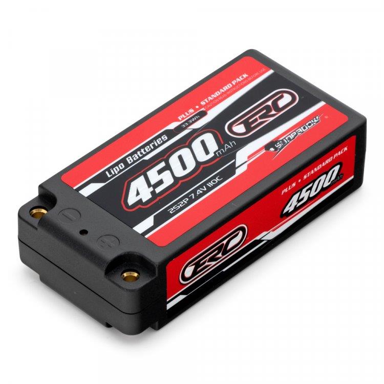 SUNPADOW Li-Po Batteri 2S 7,4V 4500mAh 110C Hard 4mm Shorty