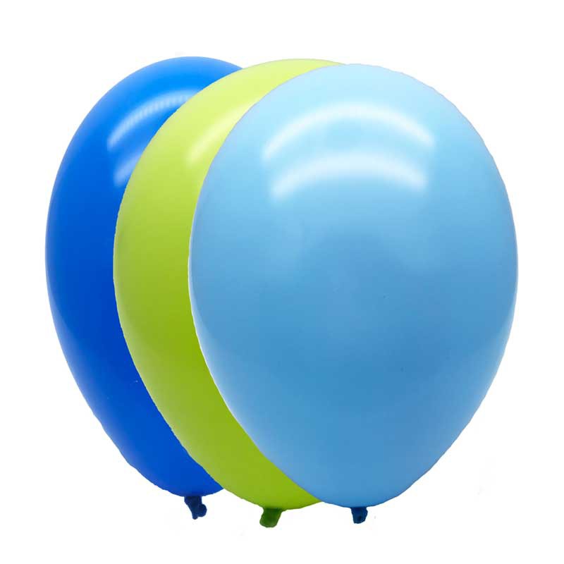 Ballonger blå / gröna 15-pack