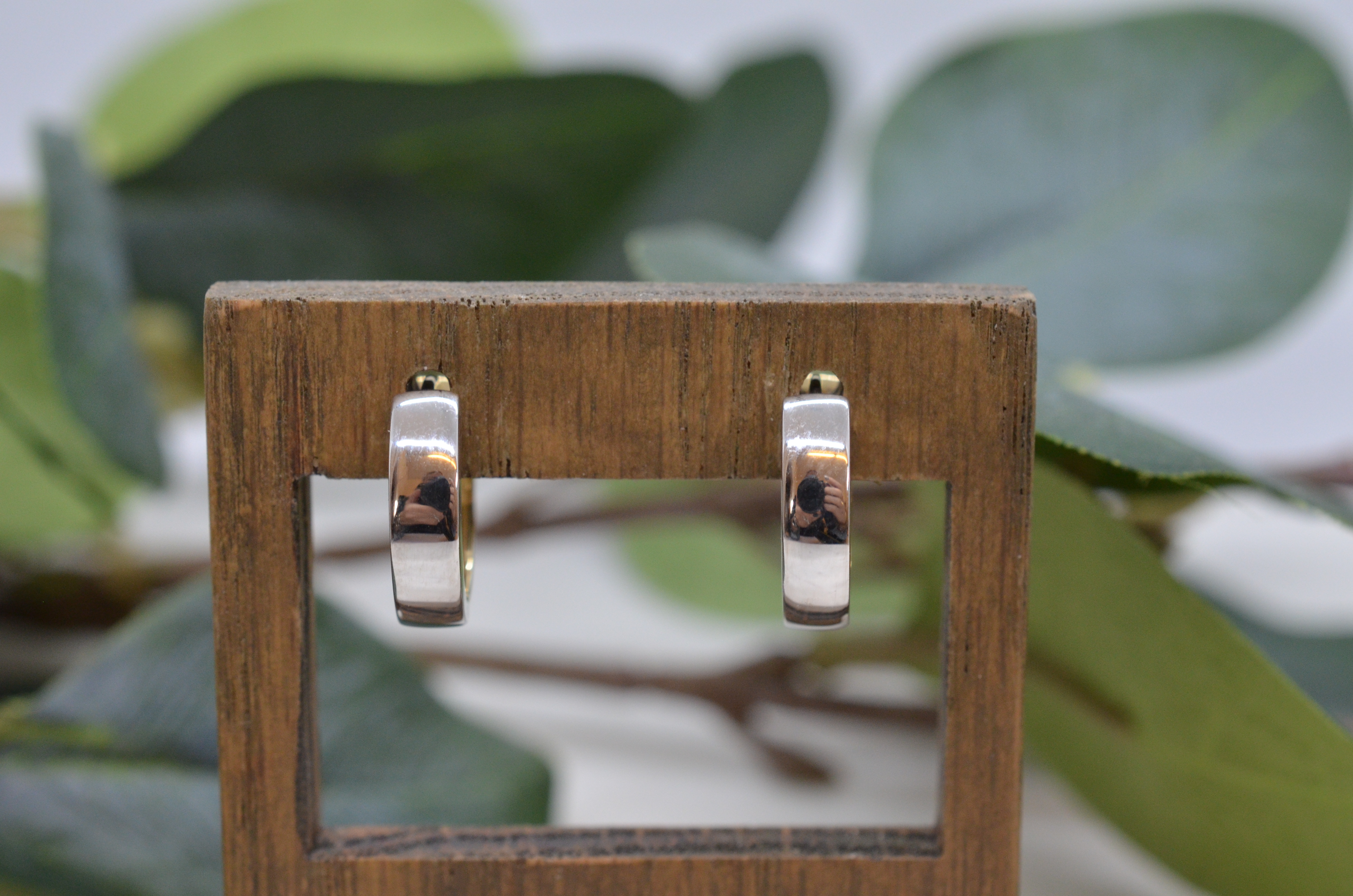 18k two colour earrings