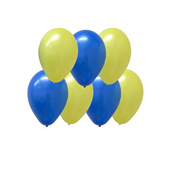 Festballonger blå & gul 10st