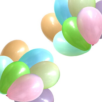 Ballonger blandade pastell färger 25P