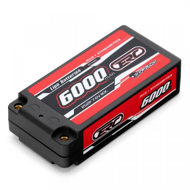 SUNPADOW Li-Po Batteri 2S 7,6V 6000mAh 110C HV Hard 4mm Shorty
