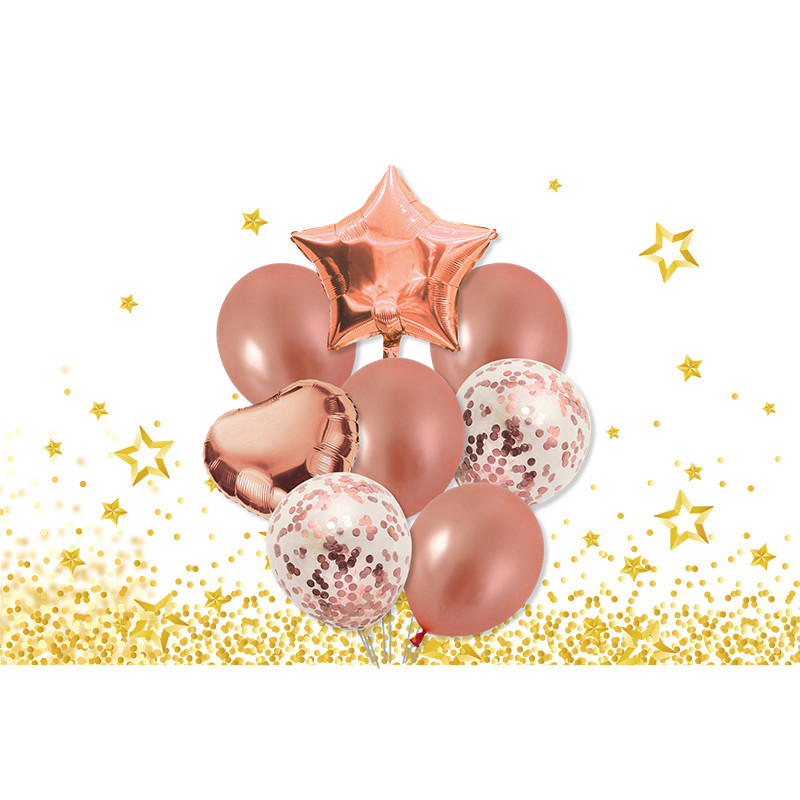 Roséfärgad ballongbukett