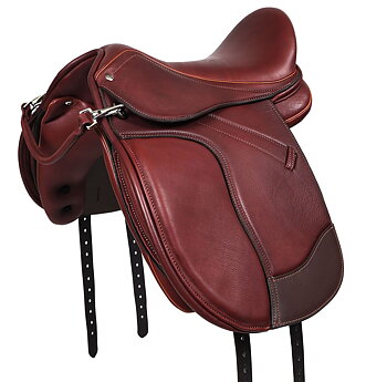 Ponnysadel i läder med Polyflexbom. Flexzone- Saddles "Hannover" - 5 Utbytbara koppjärn