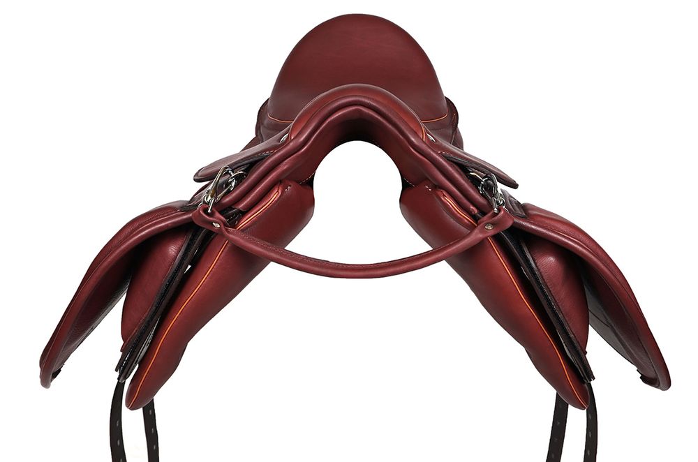 Ponnysadel i läder med Polyflexbom. Flexzone- Saddles "Hannover" - 5 Utbytbara koppjärn - 2