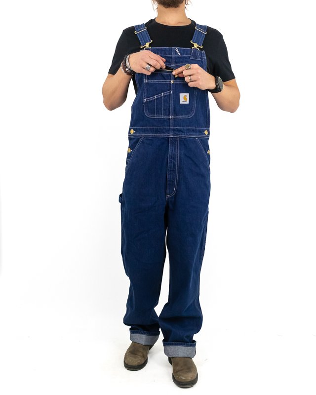 Carhartt denim bib clearance