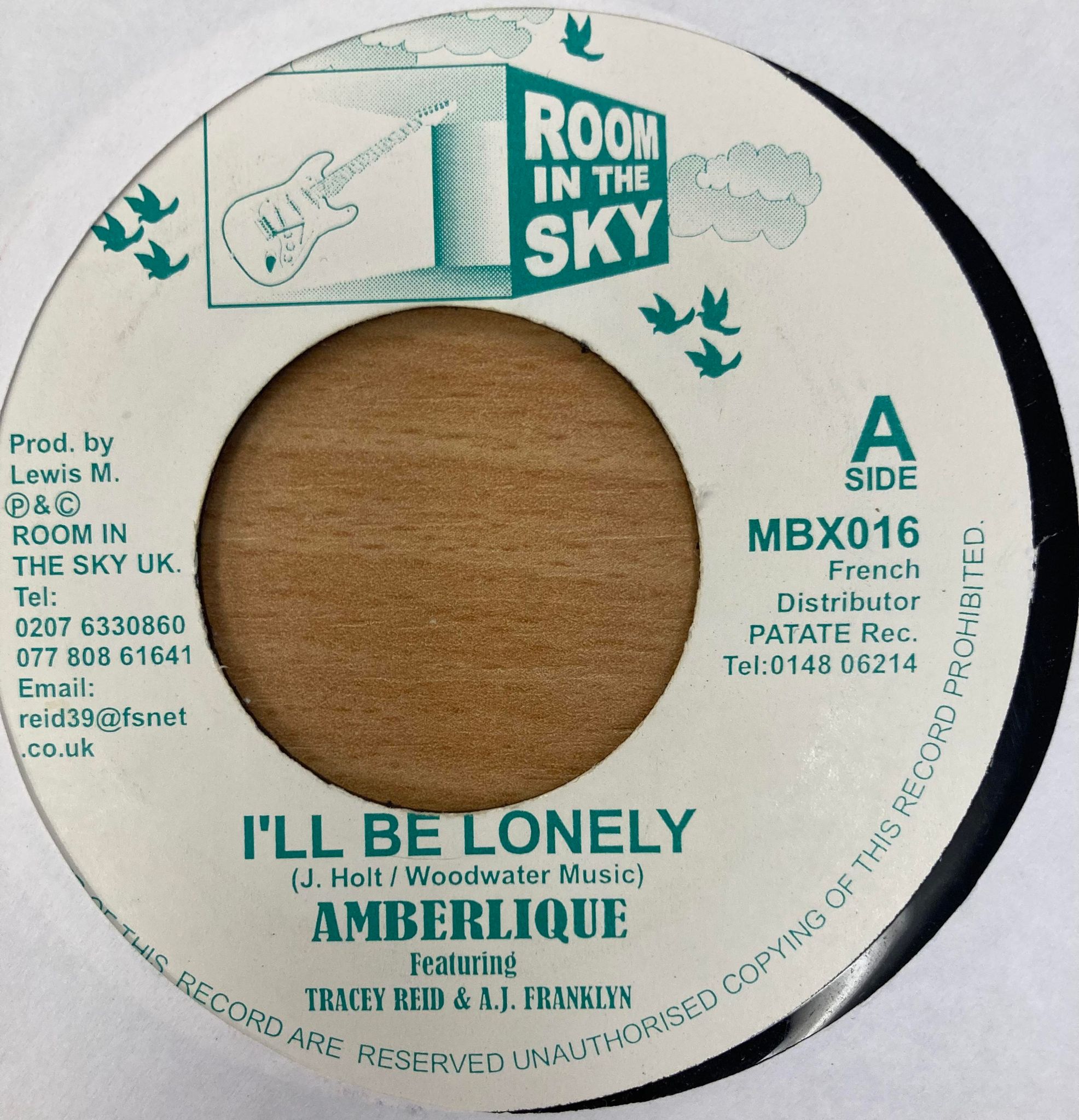 Amberlique featuring Tracey Reid & A.J. Franklin - I'll Be Lonely