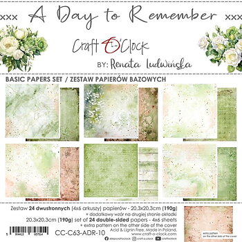 Craft O' Clock 20.3x20.3cm -A Day To Remember  Basic paper set 