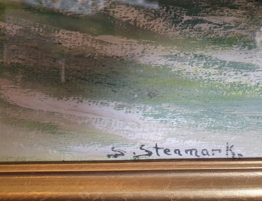 Stenmark Signe (?) gouache Skånelänga - 2