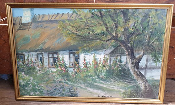 Stenmark Signe (?) gouache Skånelänga