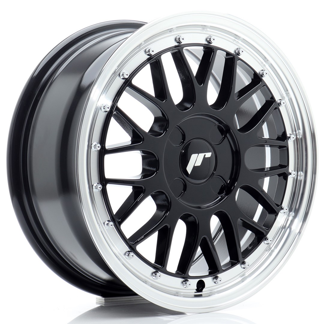 16" JR Wheels JR23 - Glossy Black Machined Lip