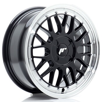 16" JR Wheels JR23 - Glossy Black Machined Lip