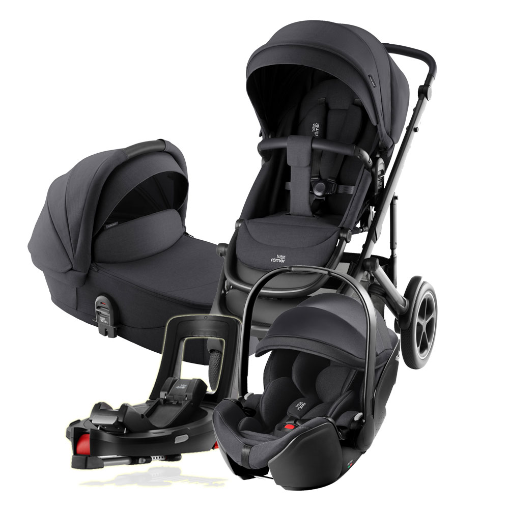 Britax Smile 5Z inkl Liggdel, Baby-Safe PRO Babyskydd och Isofixbas - Paketpris