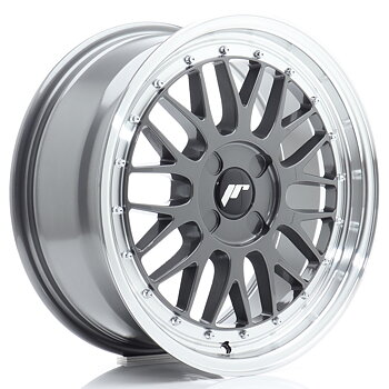 17" JR Wheels JR23 - Hyper Grey Machined Lip