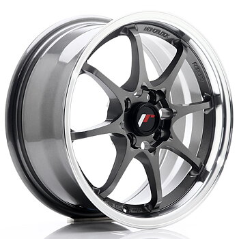 15" JR Wheels JR5 - Gunmetal Machined Lip