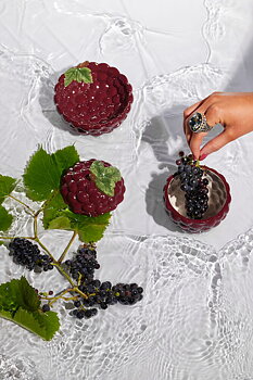Skål Grape lila, Byon