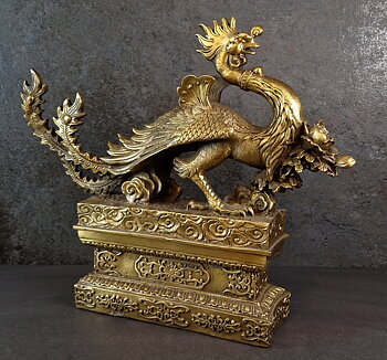 Fågel Fenix Skulptur i  Brons