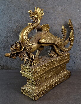 Fågel Fenix Skulptur i  Brons
