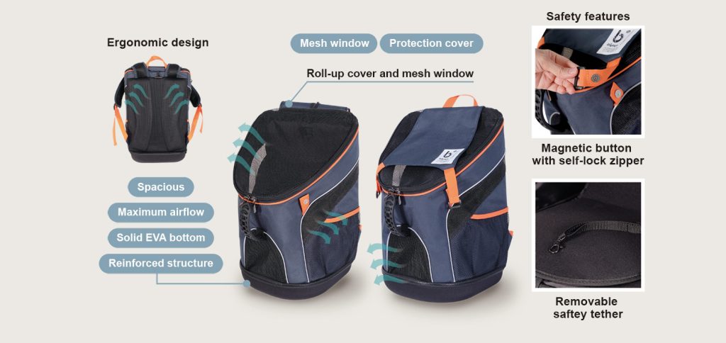 Ultralight Pro Backpack Carrier - Navy Blue -Ibiyaya - 11