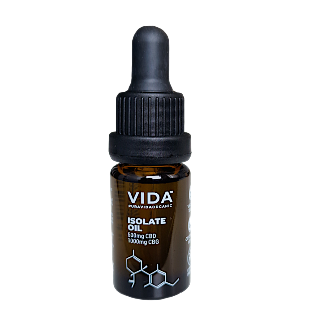 Pura Vida Isolate Oil CBG 10 %, CBD 5% 10ml 
