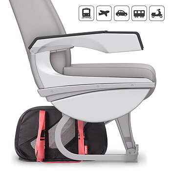  Pet Travel Carrier - Vikbar - Svart/Röd